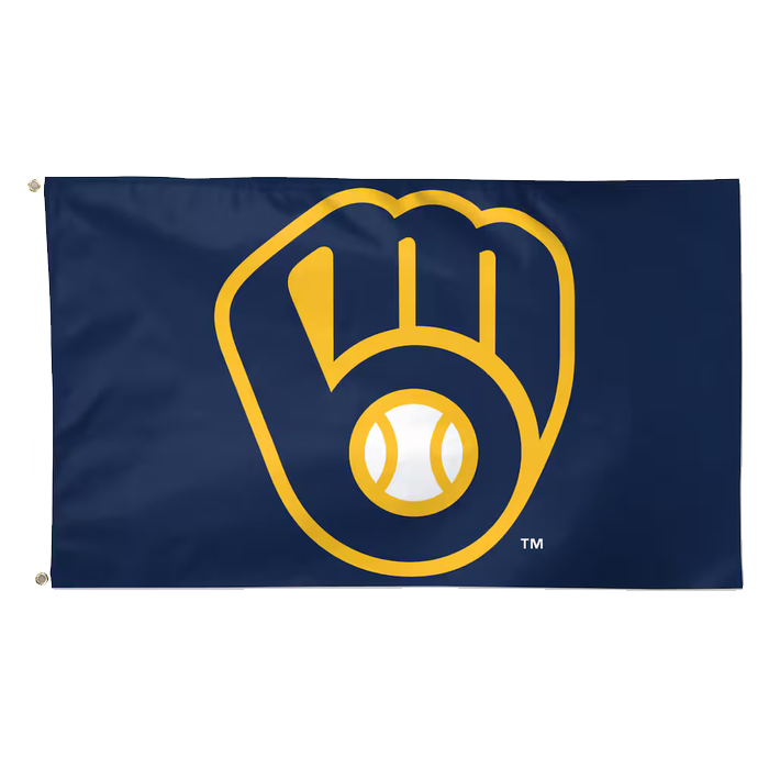 Milwaukee Brewers Logo Flag Heavy-Duty Nylon