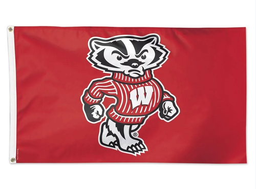 Wisconsin Badgers Bucky Flag Heavy-Duty Nylon