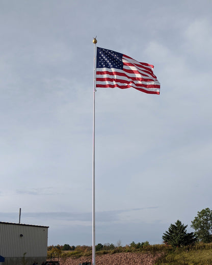 100' Tapered Aluminum Flagpole - Internal