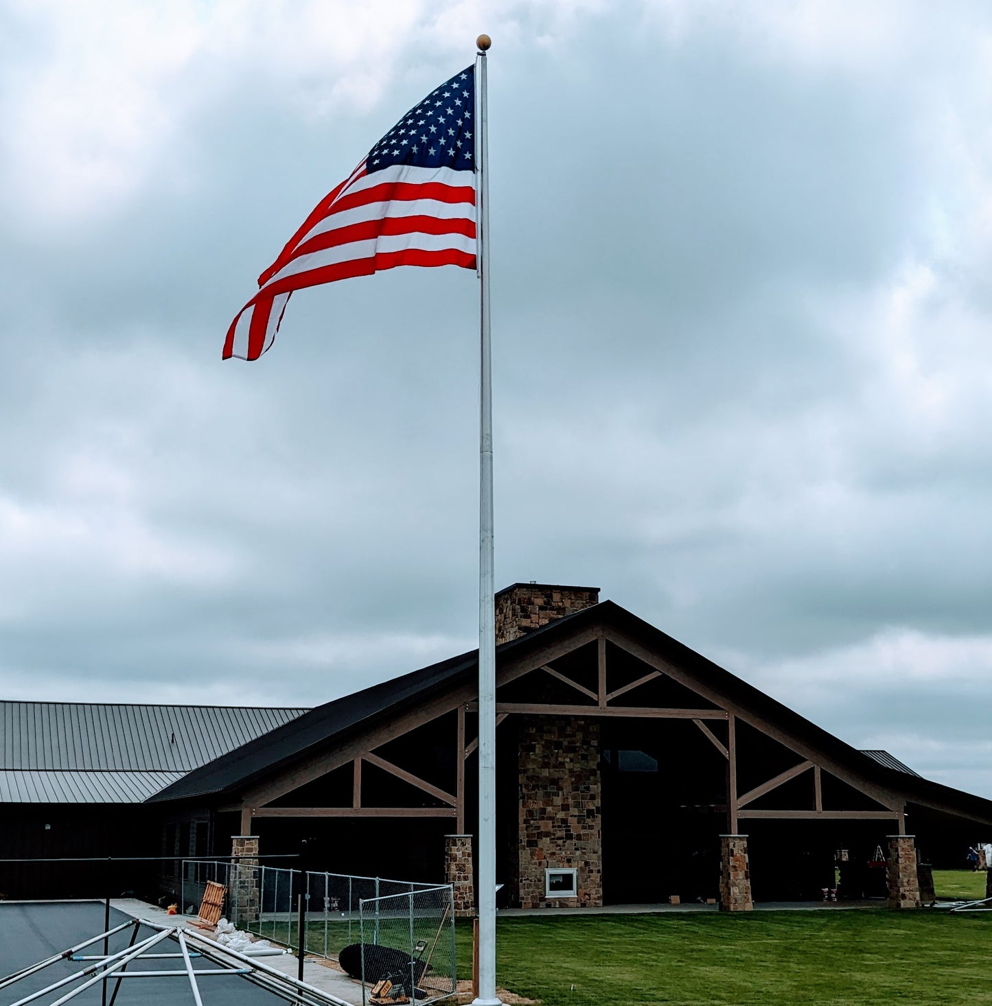 50' External Halyard Aluminum Flagpole - Continental Series