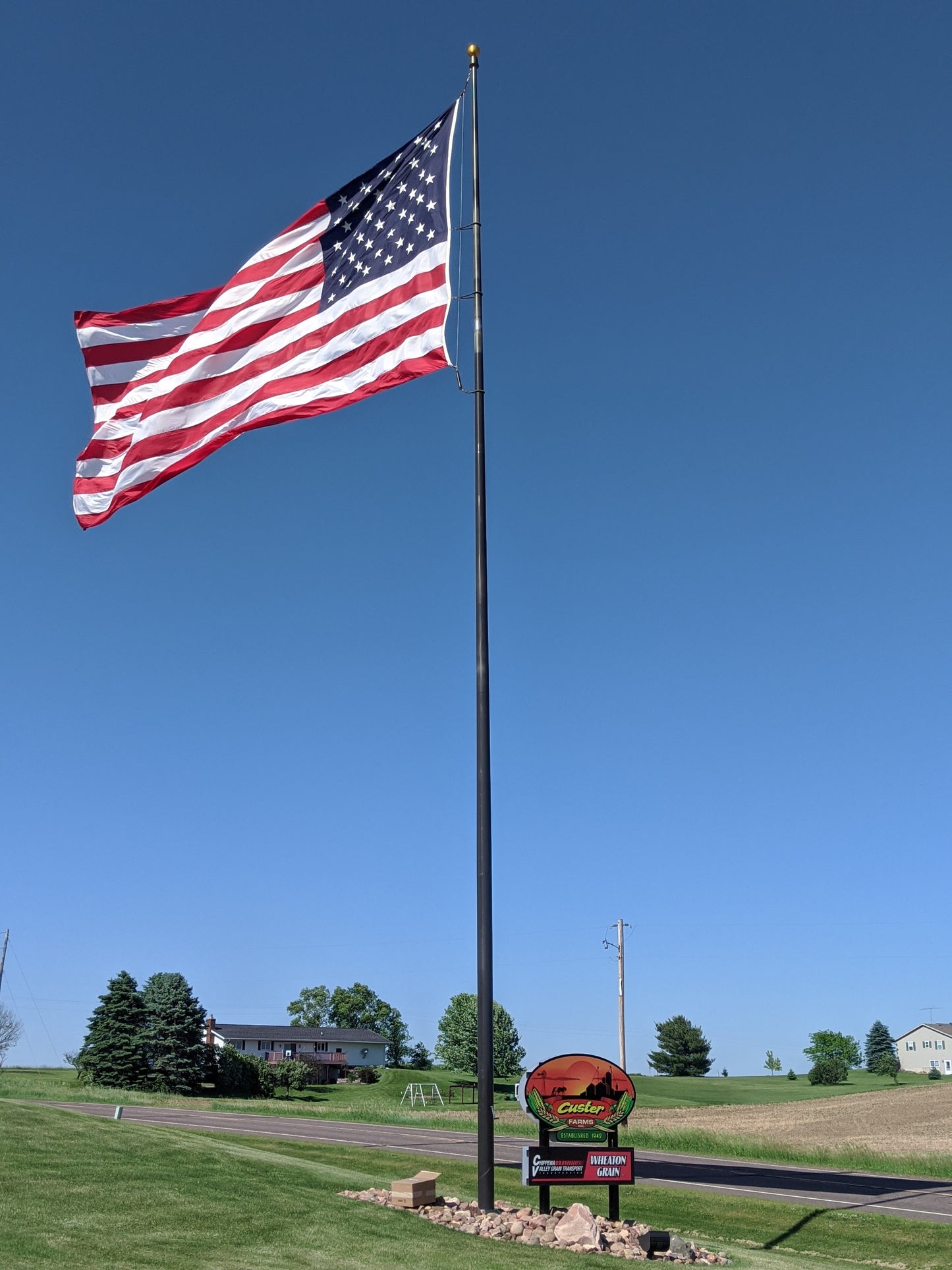 80' Tapered Aluminum Flagpole - Internal