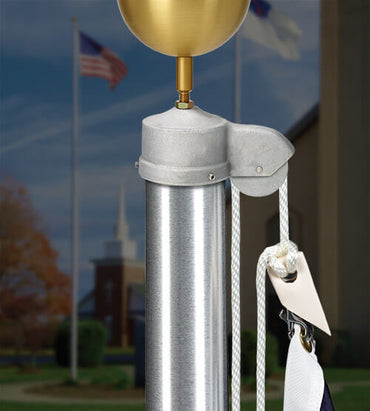 20' Tapered Aluminum Flagpole - 3"