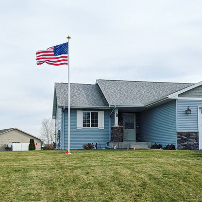 20' Tapered Aluminum Flagpole - 3"