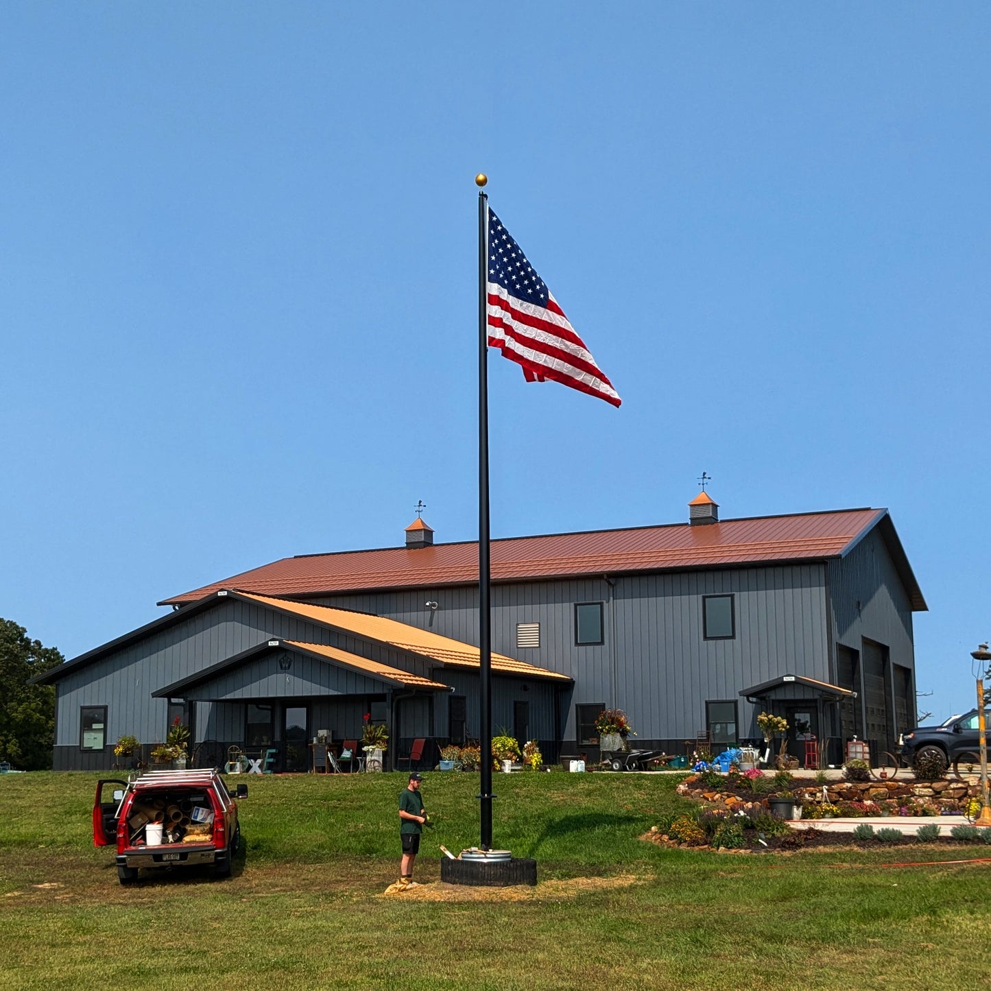 40' Tapered Aluminum Flagpole