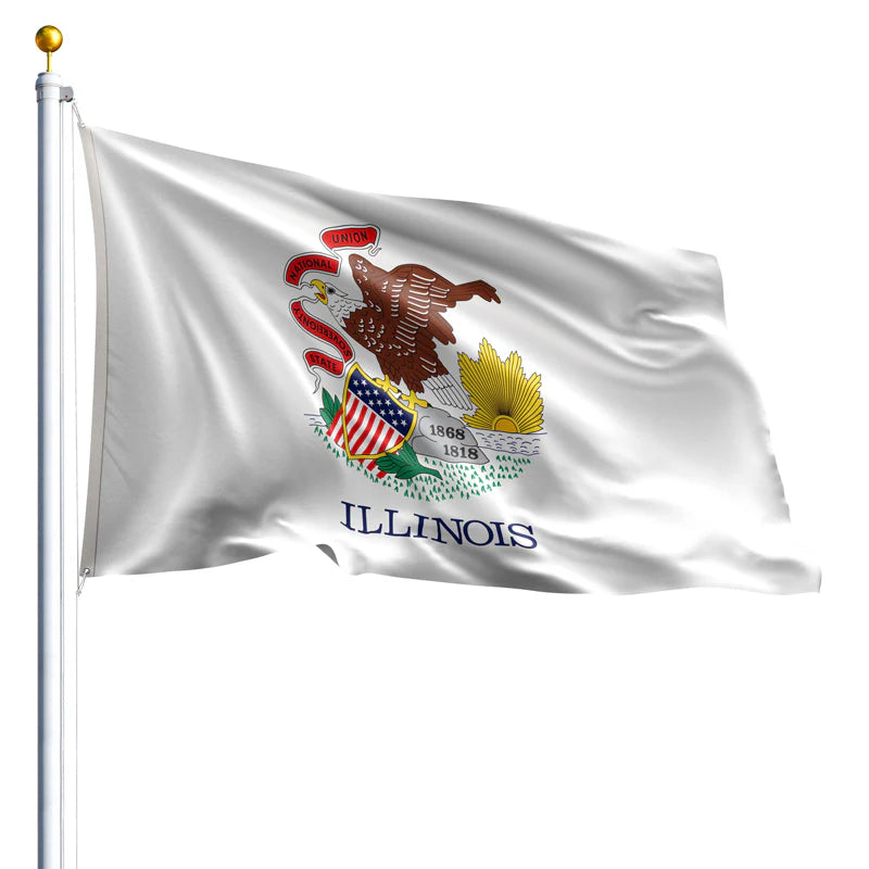 Illinois State Flag - 100% Made in USA