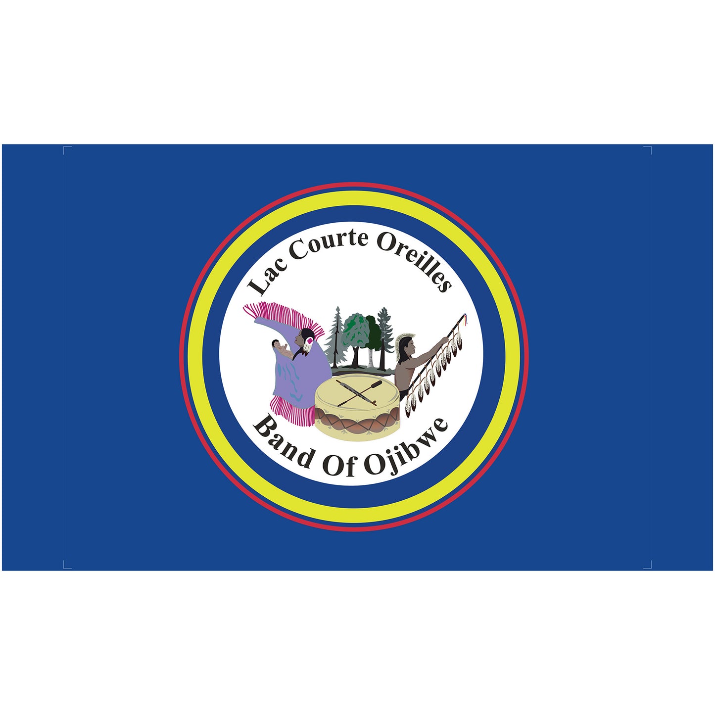 Lac Courte Oreilles Tribe Nylon Flag