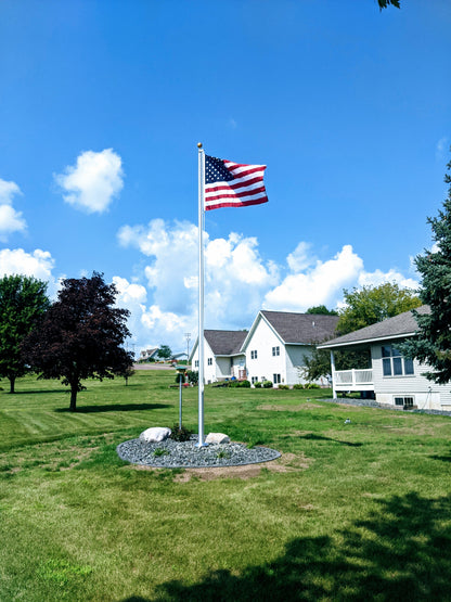 20' Tapered Aluminum Flagpole - 3"