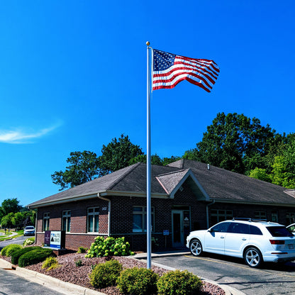 25' External Halyard Aluminum Flagpole - Continental Series