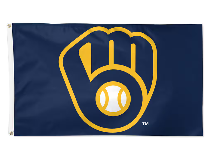 Milwaukee Brewers Logo Flag Heavy-Duty Nylon