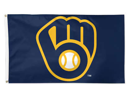 Milwaukee Brewers Logo Flag Heavy-Duty Nylon