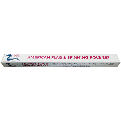 Spinning Pole Set with 3' x 5' American Flag