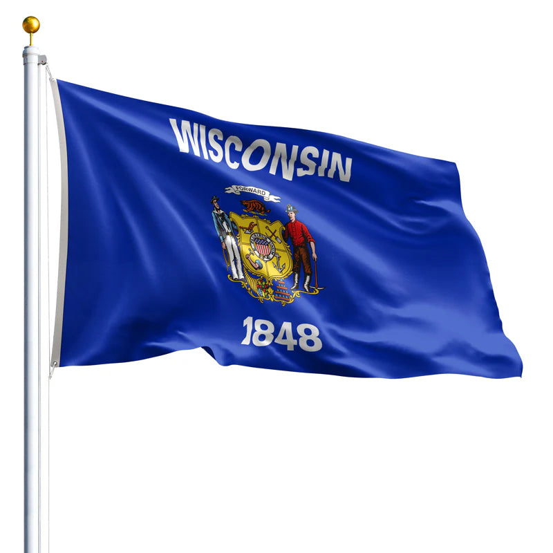 Wisconsin State Flag - 100% Made in USA