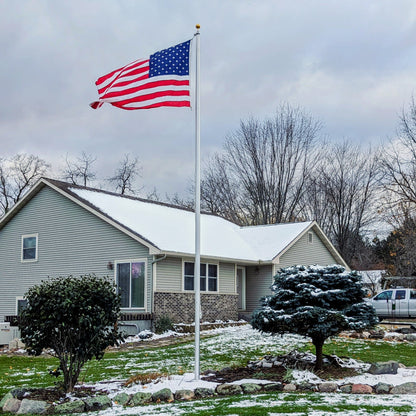 25' Tapered Aluminum Flagpole - 4"