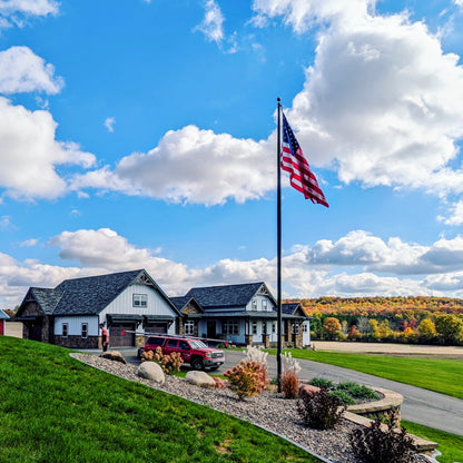 30' Tapered Aluminum Flagpole - 5"