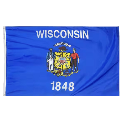 Wisconsin State Flag - 100% Made in USA